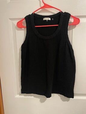 Ecru cotton black top size S